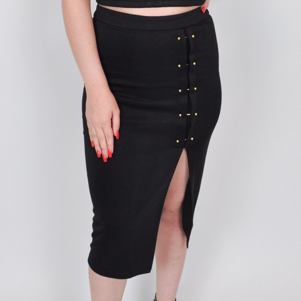 Gold detail skirt